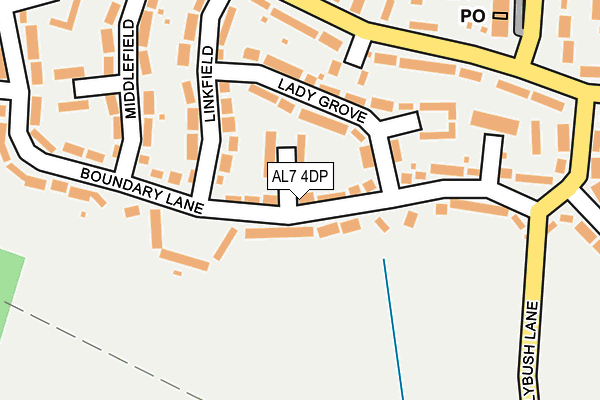 AL7 4DP map - OS OpenMap – Local (Ordnance Survey)