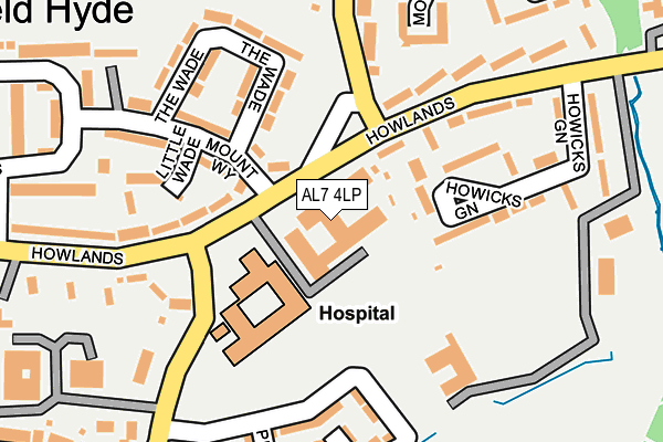 AL7 4LP map - OS OpenMap – Local (Ordnance Survey)