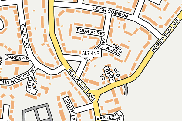 AL7 4NR map - OS OpenMap – Local (Ordnance Survey)