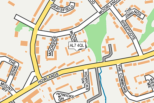 AL7 4QL map - OS OpenMap – Local (Ordnance Survey)