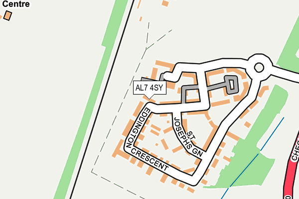 AL7 4SY map - OS OpenMap – Local (Ordnance Survey)