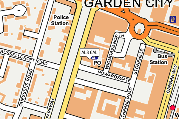 AL8 6AL map - OS OpenMap – Local (Ordnance Survey)