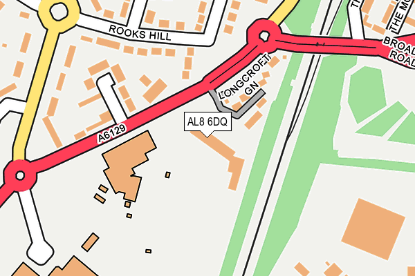 AL8 6DQ map - OS OpenMap – Local (Ordnance Survey)