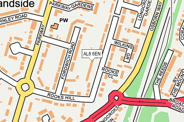 AL8 6EN map - OS OpenMap – Local (Ordnance Survey)