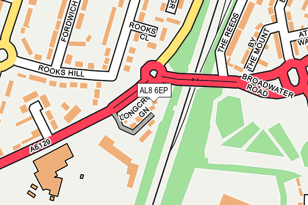 AL8 6EP map - OS OpenMap – Local (Ordnance Survey)