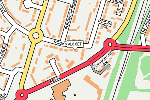 AL8 6ET map - OS OpenMap – Local (Ordnance Survey)