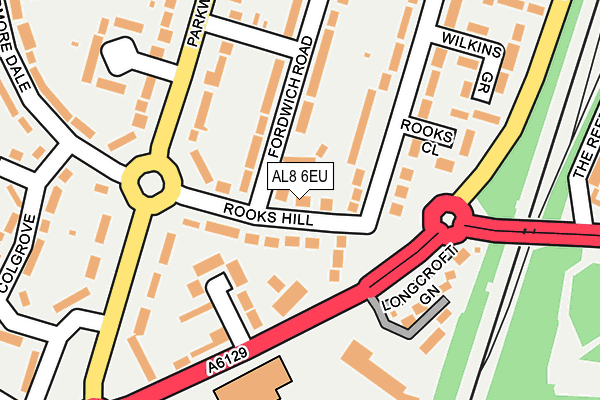 AL8 6EU map - OS OpenMap – Local (Ordnance Survey)