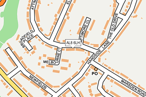 AL8 6LH map - OS OpenMap – Local (Ordnance Survey)