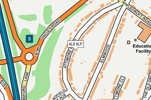 AL8 6LP map - OS OpenMap – Local (Ordnance Survey)