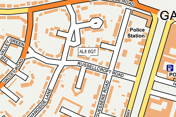 AL8 6QT map - OS OpenMap – Local (Ordnance Survey)