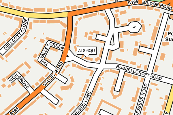 AL8 6QU map - OS OpenMap – Local (Ordnance Survey)