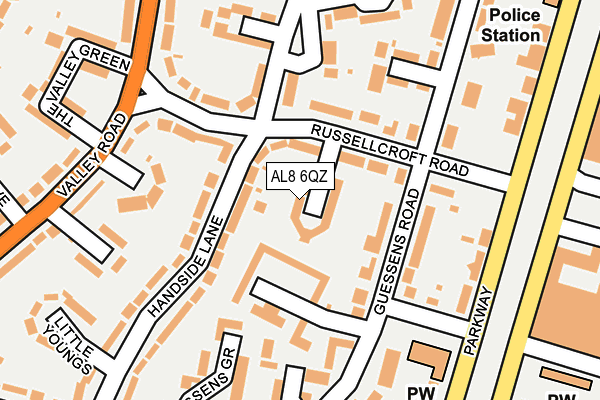 AL8 6QZ map - OS OpenMap – Local (Ordnance Survey)