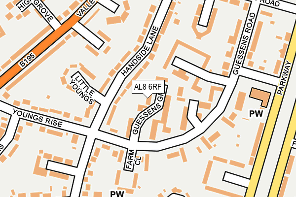 AL8 6RF map - OS OpenMap – Local (Ordnance Survey)