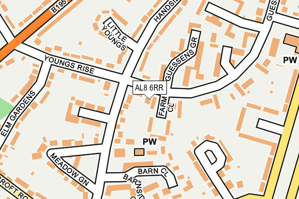 AL8 6RR map - OS OpenMap – Local (Ordnance Survey)