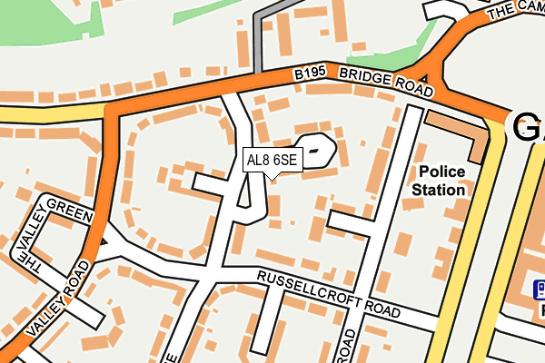 AL8 6SE map - OS OpenMap – Local (Ordnance Survey)