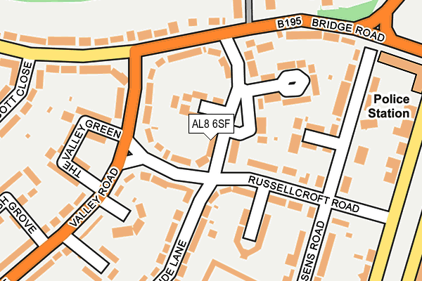 AL8 6SF map - OS OpenMap – Local (Ordnance Survey)