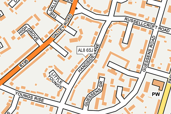 AL8 6SJ map - OS OpenMap – Local (Ordnance Survey)