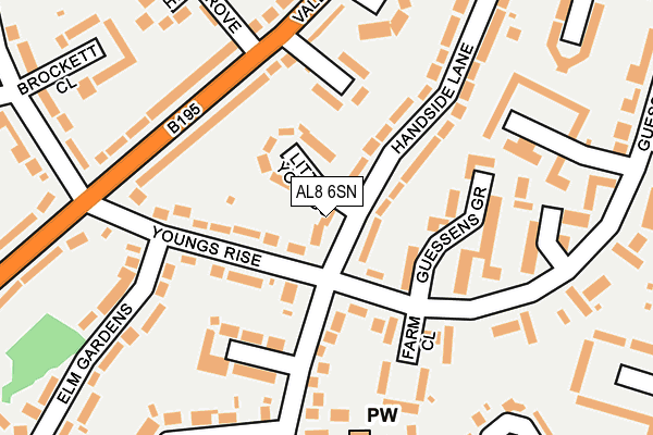 AL8 6SN map - OS OpenMap – Local (Ordnance Survey)