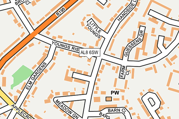 AL8 6SW map - OS OpenMap – Local (Ordnance Survey)