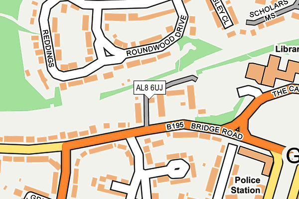 AL8 6UJ map - OS OpenMap – Local (Ordnance Survey)