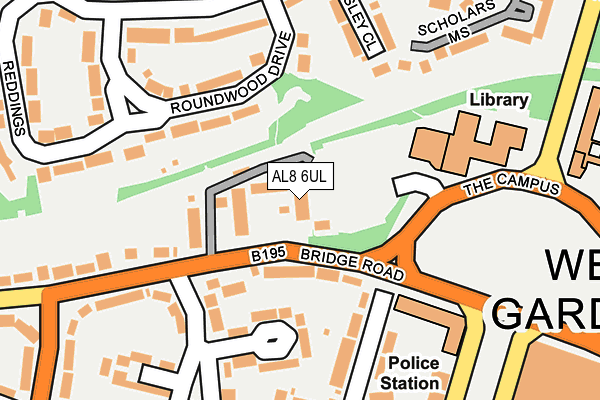 AL8 6UL map - OS OpenMap – Local (Ordnance Survey)