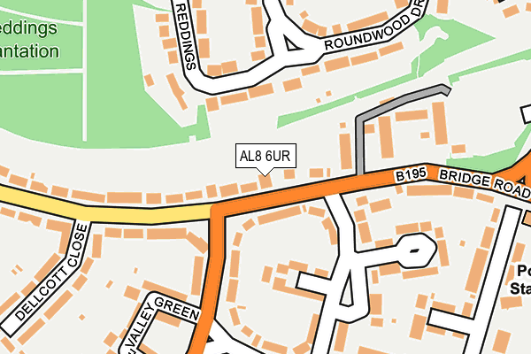 AL8 6UR map - OS OpenMap – Local (Ordnance Survey)