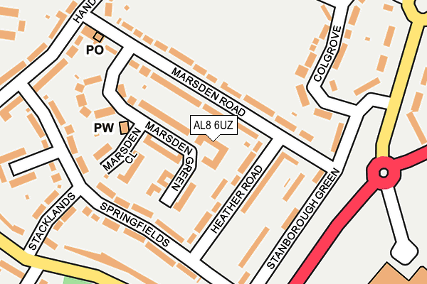 AL8 6UZ map - OS OpenMap – Local (Ordnance Survey)