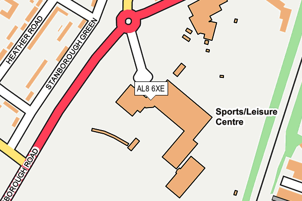AL8 6XE map - OS OpenMap – Local (Ordnance Survey)