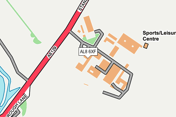 AL8 6XF map - OS OpenMap – Local (Ordnance Survey)