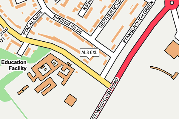 AL8 6XL map - OS OpenMap – Local (Ordnance Survey)