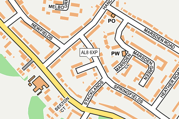 AL8 6XP map - OS OpenMap – Local (Ordnance Survey)