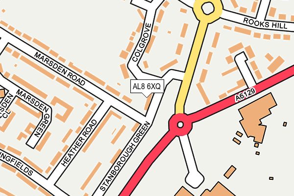 AL8 6XQ map - OS OpenMap – Local (Ordnance Survey)