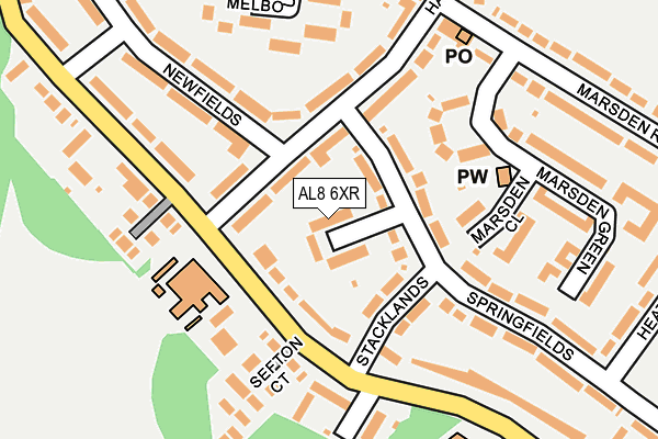 AL8 6XR map - OS OpenMap – Local (Ordnance Survey)