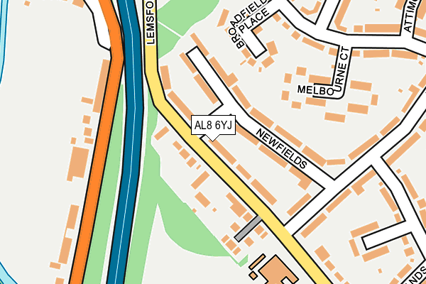 AL8 6YJ map - OS OpenMap – Local (Ordnance Survey)