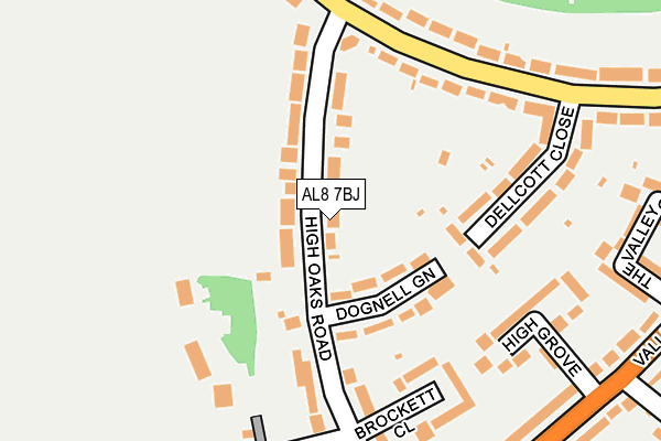 AL8 7BJ map - OS OpenMap – Local (Ordnance Survey)