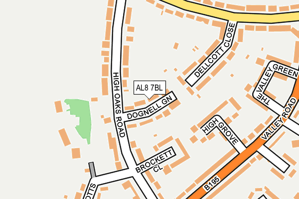 AL8 7BL map - OS OpenMap – Local (Ordnance Survey)