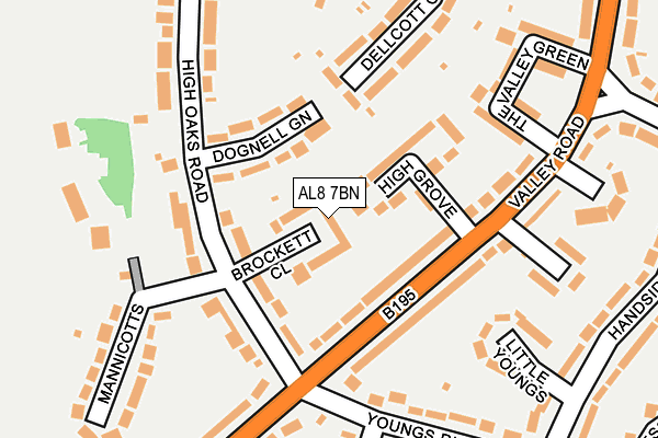 AL8 7BN map - OS OpenMap – Local (Ordnance Survey)