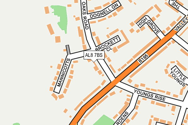 AL8 7BS map - OS OpenMap – Local (Ordnance Survey)