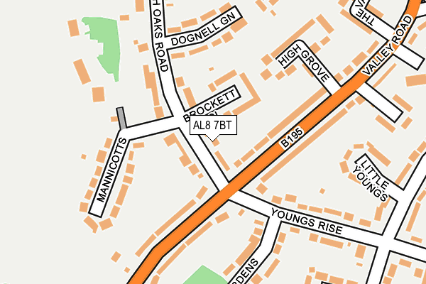 AL8 7BT map - OS OpenMap – Local (Ordnance Survey)