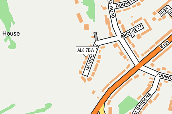 AL8 7BW map - OS OpenMap – Local (Ordnance Survey)