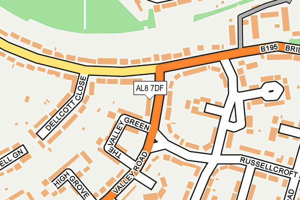 AL8 7DF map - OS OpenMap – Local (Ordnance Survey)