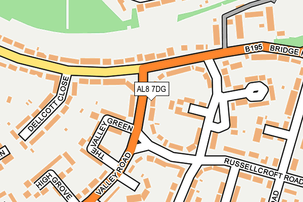 AL8 7DG map - OS OpenMap – Local (Ordnance Survey)
