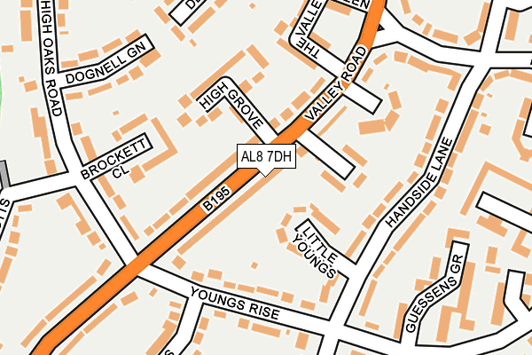 AL8 7DH map - OS OpenMap – Local (Ordnance Survey)