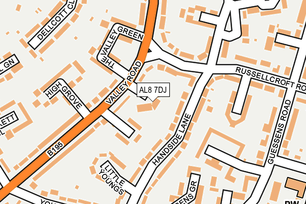 AL8 7DJ map - OS OpenMap – Local (Ordnance Survey)