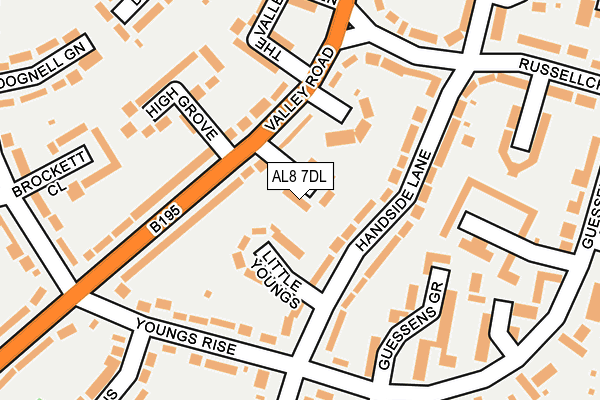 AL8 7DL map - OS OpenMap – Local (Ordnance Survey)