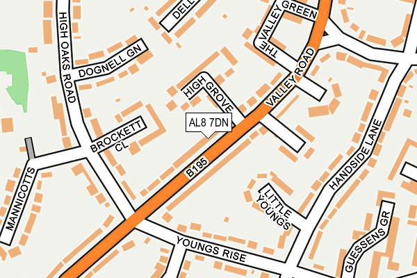 AL8 7DN map - OS OpenMap – Local (Ordnance Survey)