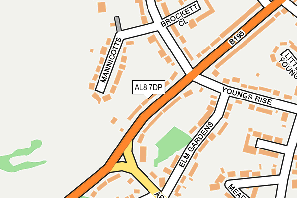 AL8 7DP map - OS OpenMap – Local (Ordnance Survey)
