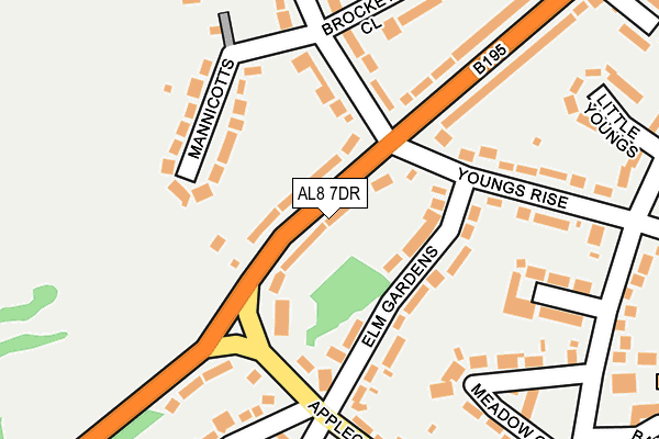 AL8 7DR map - OS OpenMap – Local (Ordnance Survey)