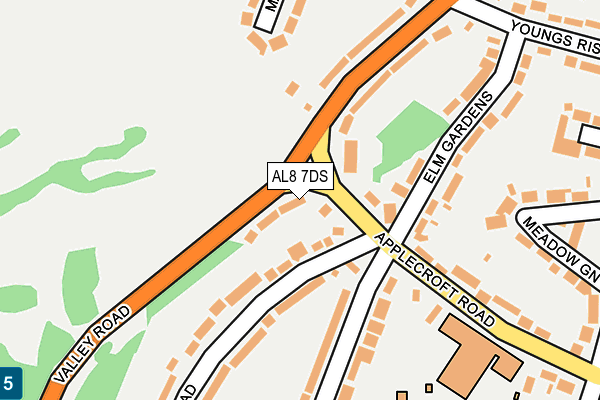 AL8 7DS map - OS OpenMap – Local (Ordnance Survey)