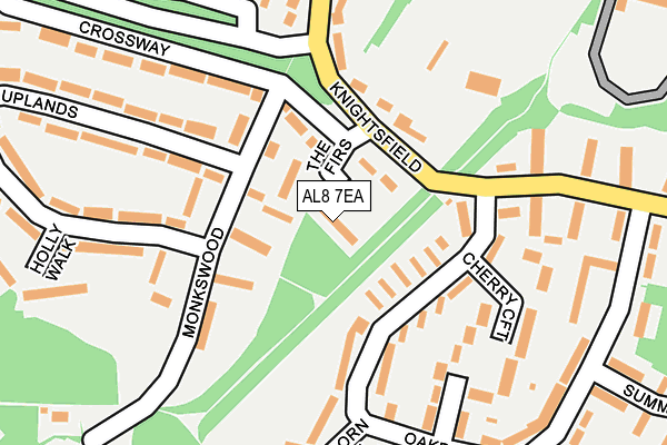 AL8 7EA map - OS OpenMap – Local (Ordnance Survey)